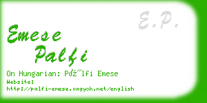 emese palfi business card